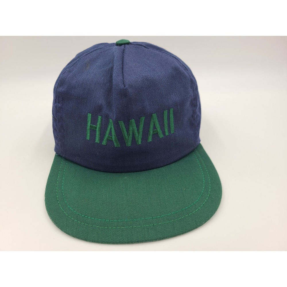 Vintage Hawaii Spellout Strapback Adjustable Hat Cap Travel Men Women Blue Green
